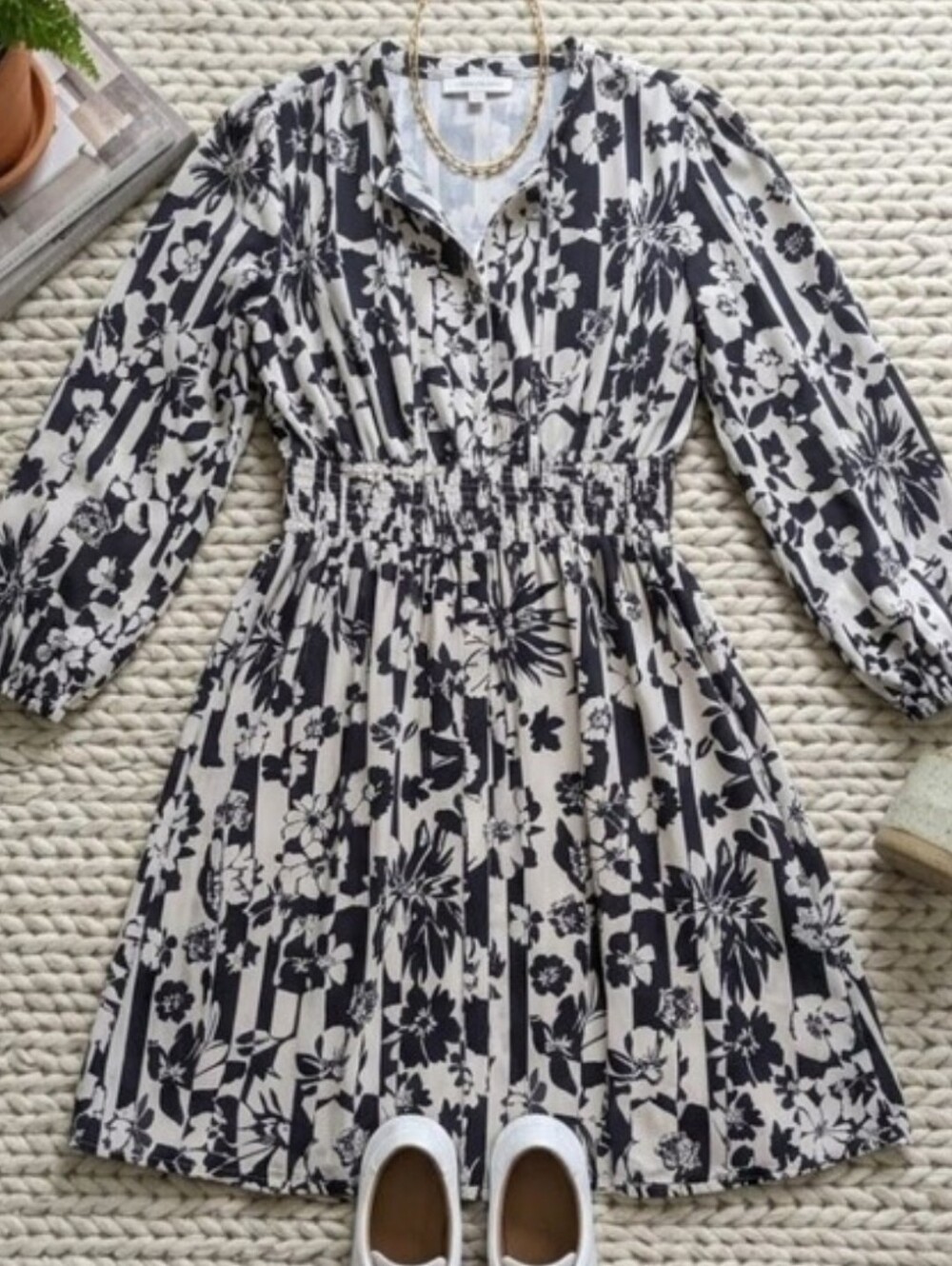 Floral Smocked Waist Dress